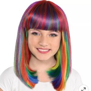 Vibrant Rainbow Wig for Women